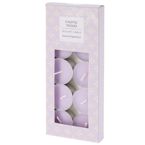 Świeczki Zapachowe Parafinowe Tealight Małe Podgrzewacze Zestaw 10 Szt. Exotic Wood