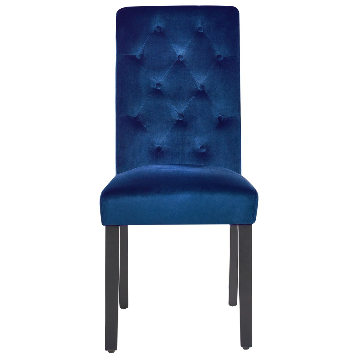 Zestaw 2 krzeseł VELVA Welur Ciemnoniebieski