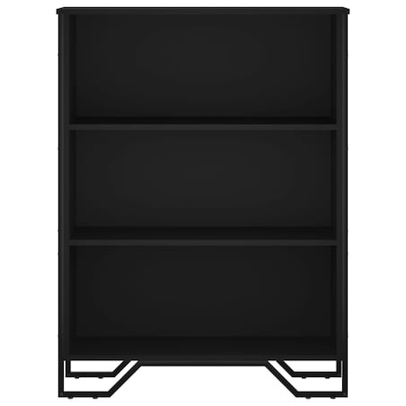 vidaXL Regał, czarny, 80x31x106 cm, materiał drewnopochodny