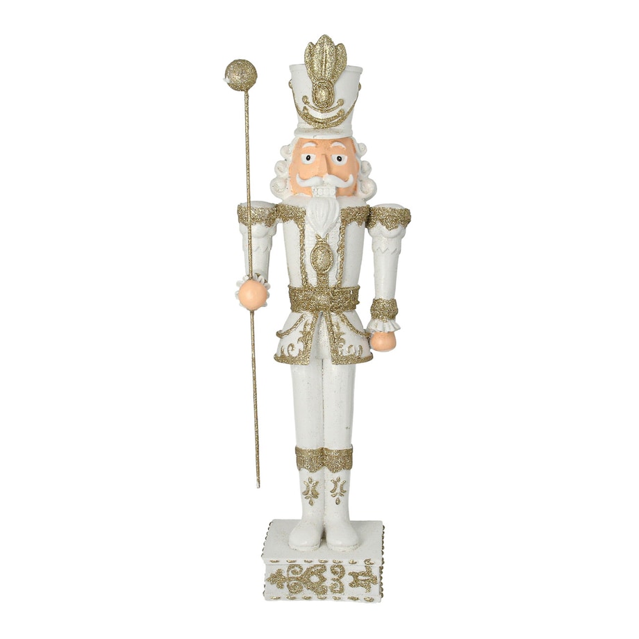 Figurka Dziadek do orzechów 55 cm white boże narodzenie, święta, świąteczne, biały, 18x14x55 cm