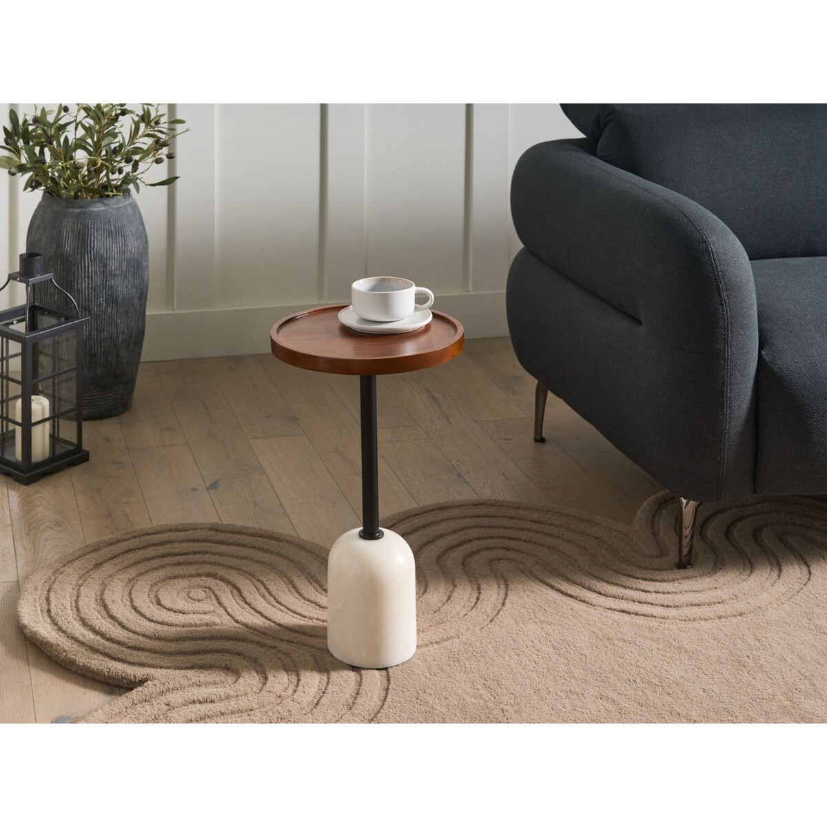 Stolik pomocniczy RAINY Metal Biały