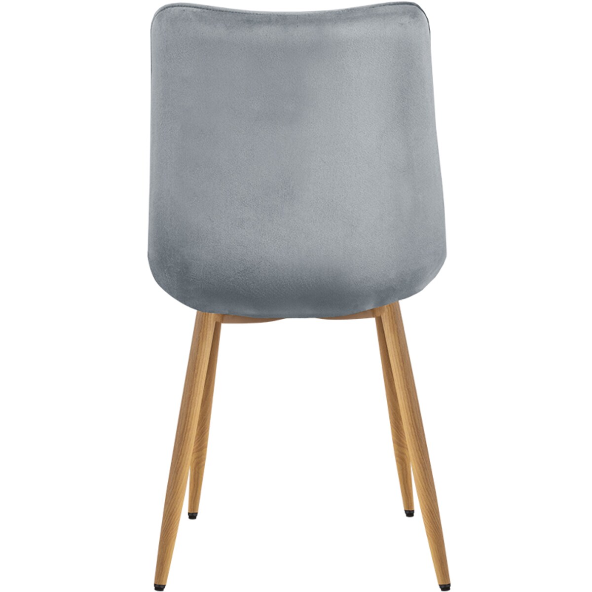 Krzesło tapicerowane do salonu jadalni pikowane welurowe szare