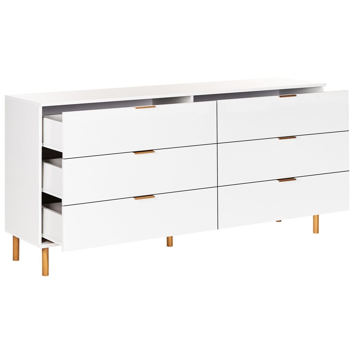 Komoda 6 szuflad WALPOLE Biały
