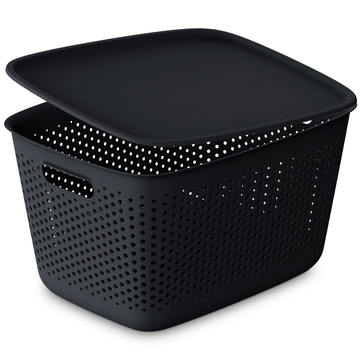 Pojemnik Plastikowy Ażurowy Pudełko Plastikowe Zamykany Z Pokrywką Box 17 L