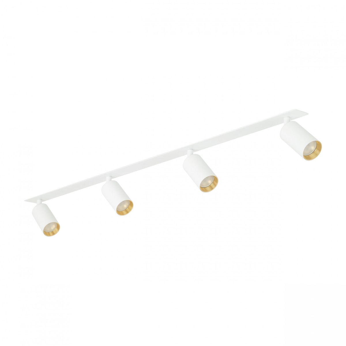 Lampa reflektor podtynkowy poczwórny TK Lighting AMIS WHITE 10813 GU10 biała złoty akcent ruchome spoty 230V