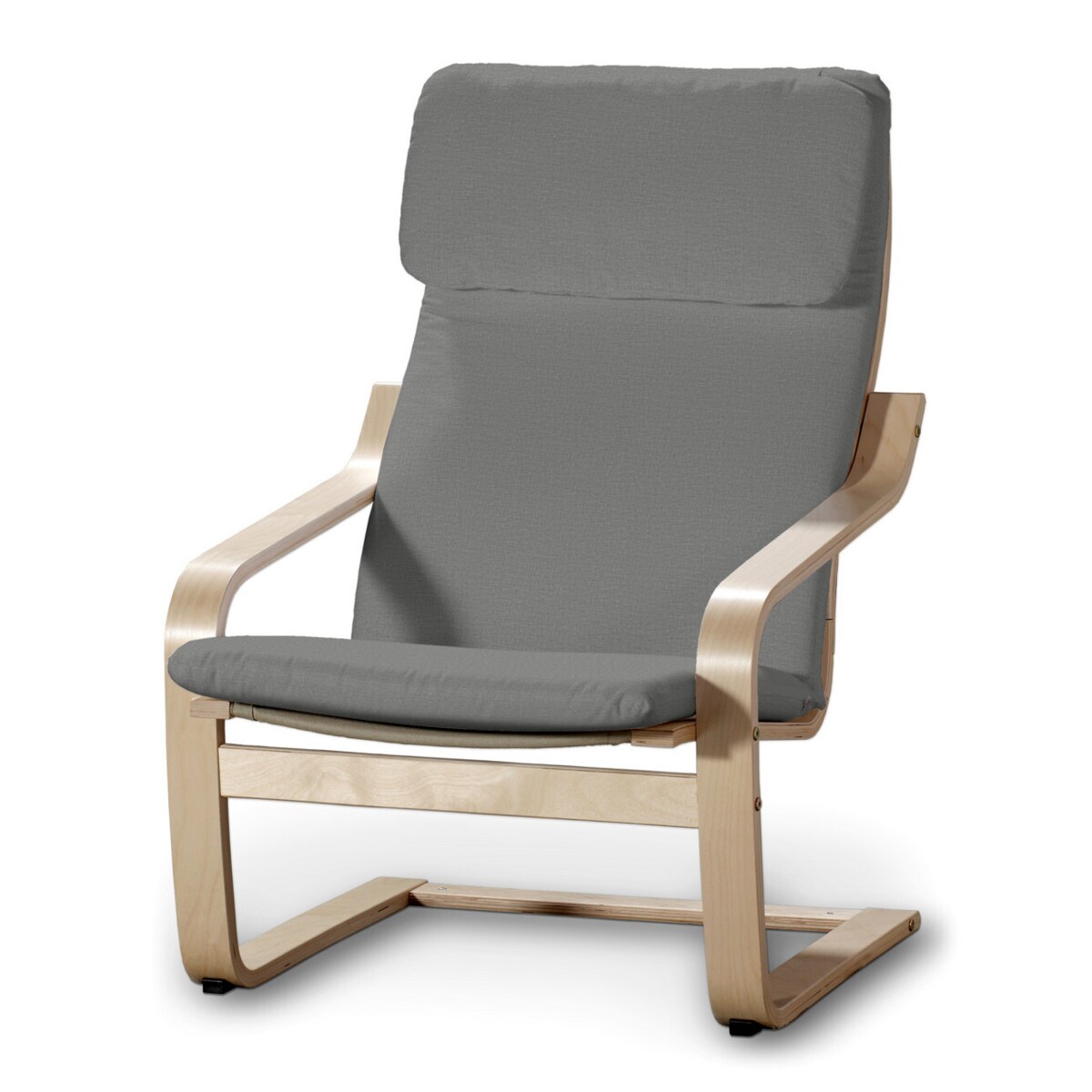 Poduszka na fotel Poäng, ciemno szary welwet, Fotel Poäng, Ingrid