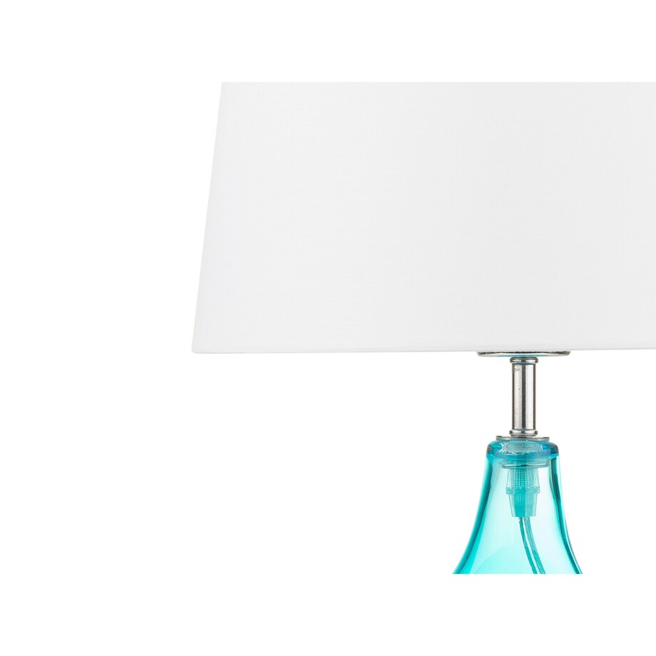 Lampa stołowa szklana niebieska ERZEN