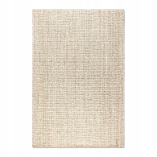 Dywan jutowy do salonu 120x170cm, naturalny kremowy dywan z juty