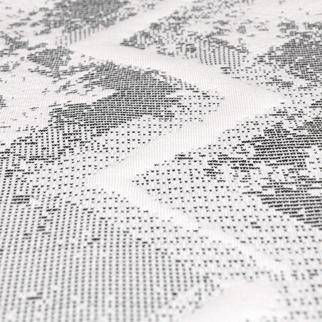 Narzuta na łóżko 200x240 szara białe zygzaki