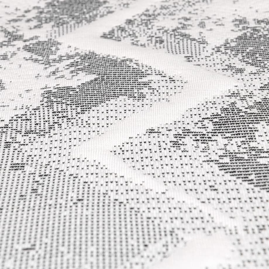 Narzuta na łóżko 200x240 szara białe zygzaki