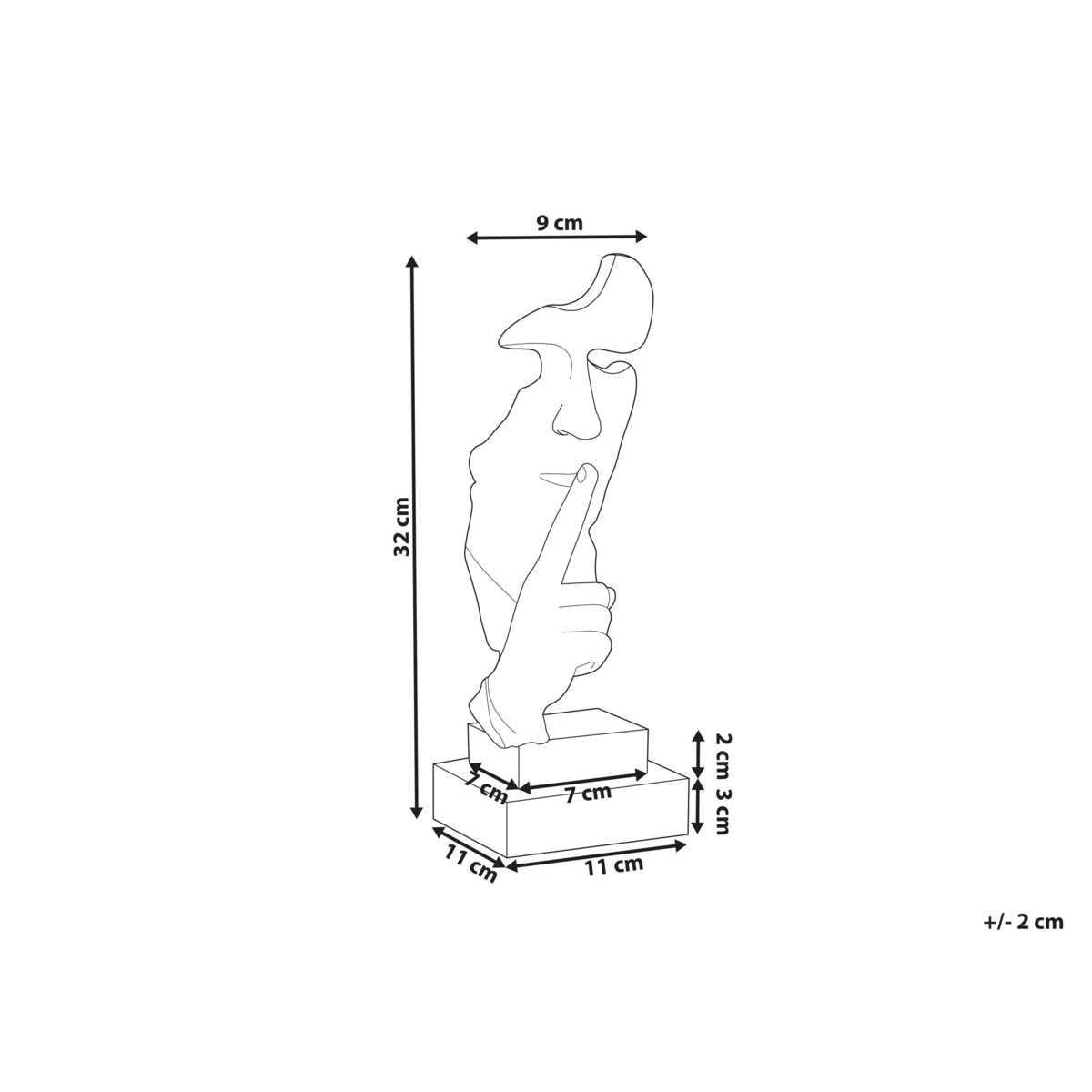 Figurka dekoracyjna biała RAAHE