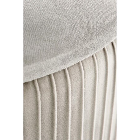 PUFA OKRĄGŁA Darbi szara ZE SCHOWKIEM srebrna podstawa