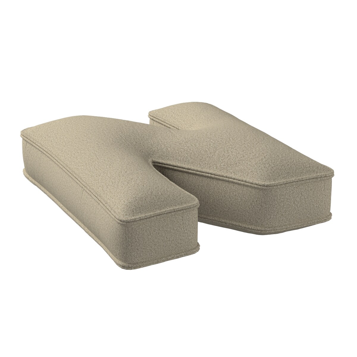 Poduszka literka N, jasny beż, 30x40cm, Boucle