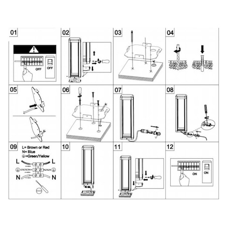 Stojąca LAMPA zewnętrzna QUBE ABIGALI-GLQ400WW 7W Abigali ogrodowa OPRAWA metalowa LED 7W 3000K outdoor IP65 czarna