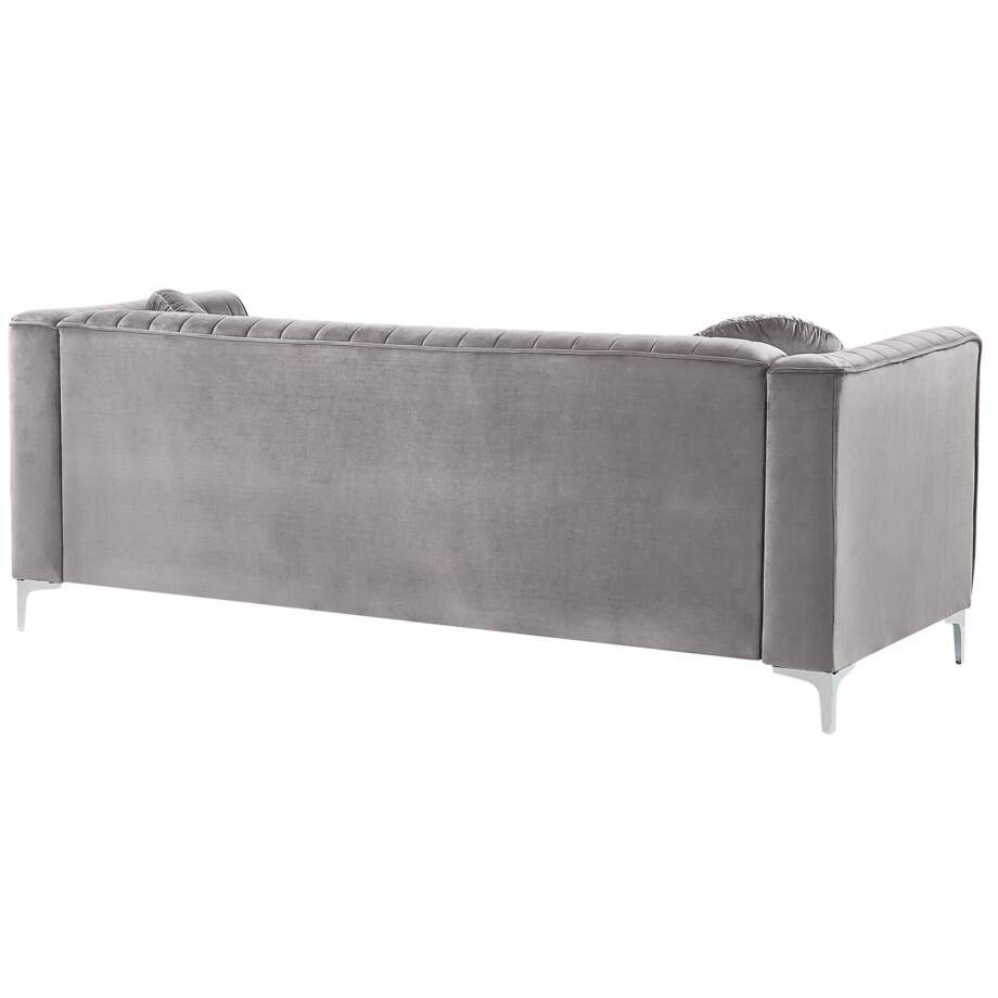 Narożnik welurowy lewostronny szary TIMRA