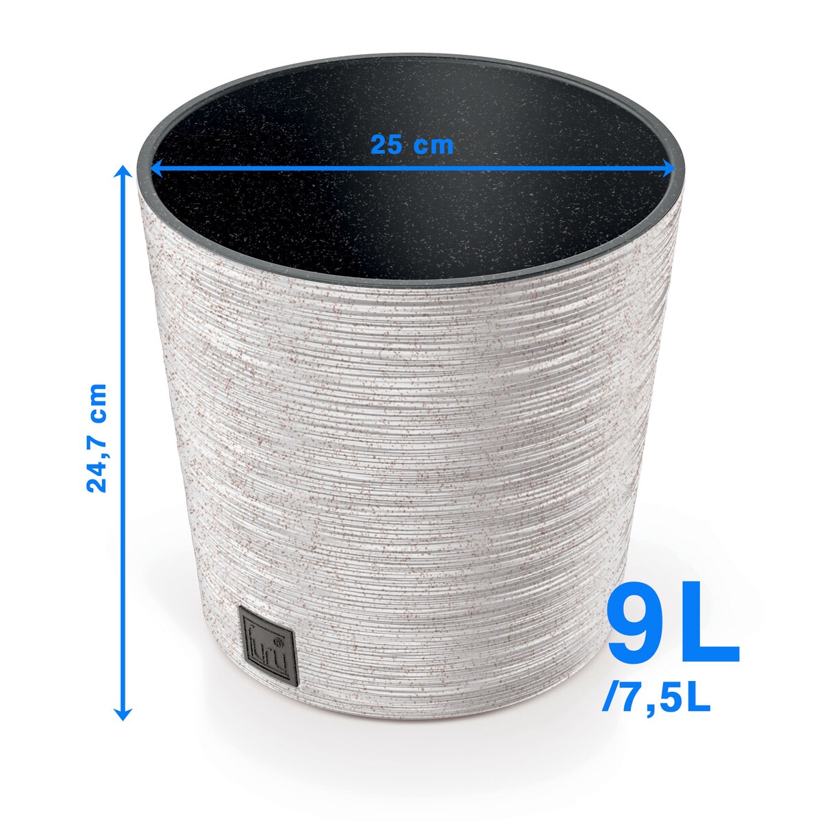 Doniczka Donica Ogrodowa 25/30 Cm Zestaw Na Taras Do Ogrodu Domu Eco Wood Biały