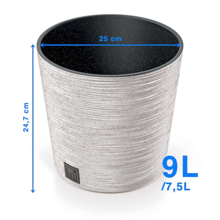 Doniczka Donica Ogrodowa 25/30 Cm Zestaw Na Taras Do Ogrodu Domu Eco Wood Biały