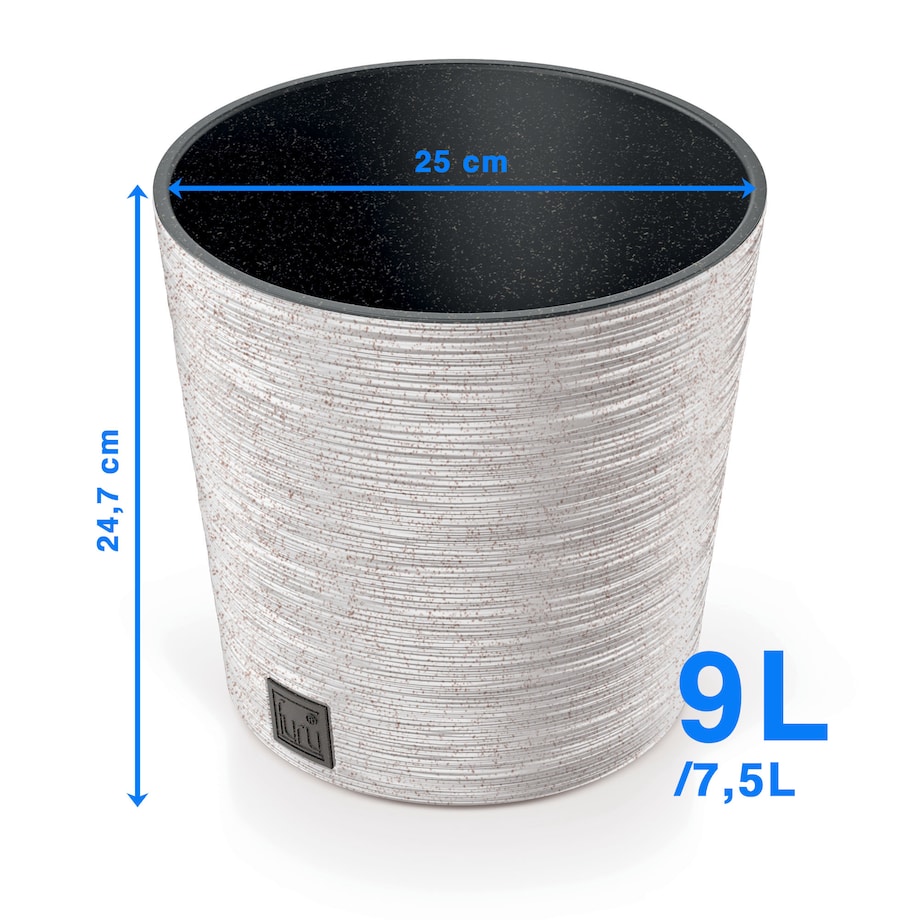 Doniczka Donica Ogrodowa 25/30 Cm Zestaw Na Taras Do Ogrodu Domu Eco Wood Biały