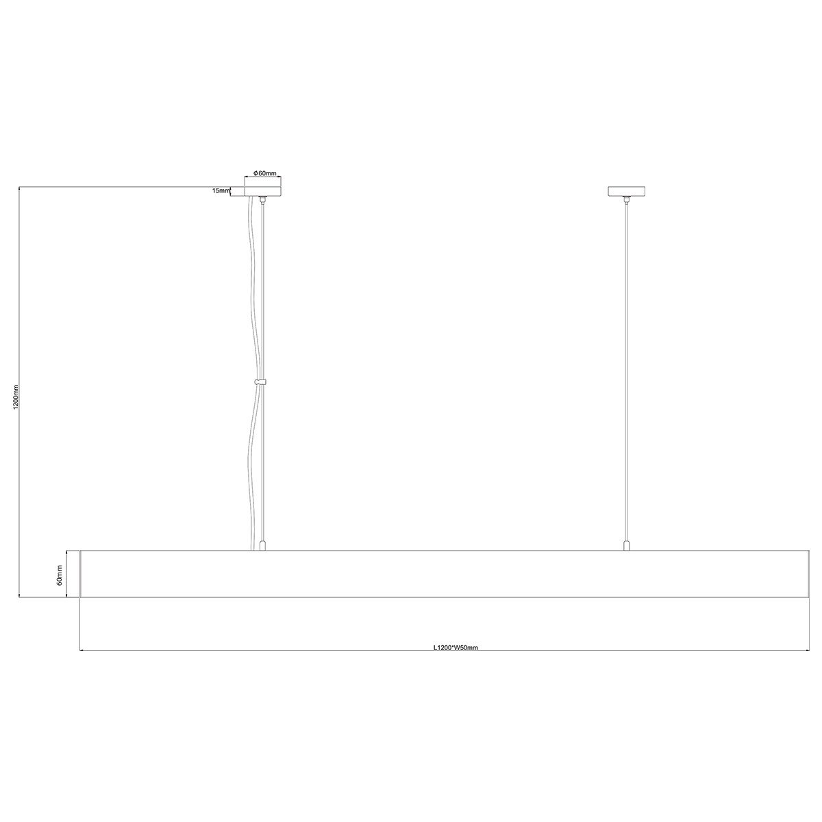Lampa sufitowa wisząca Light Prestige Cali biały LED 2700K-6500K (SMART) 1 szt.