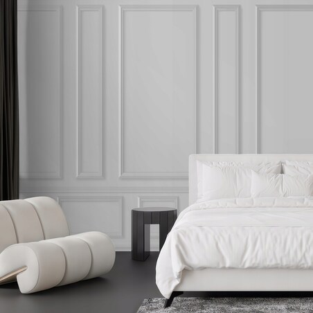 Fototapeta Realistyczna Klasyczna Biala Sciana Do Sypialni Salonu 294X260