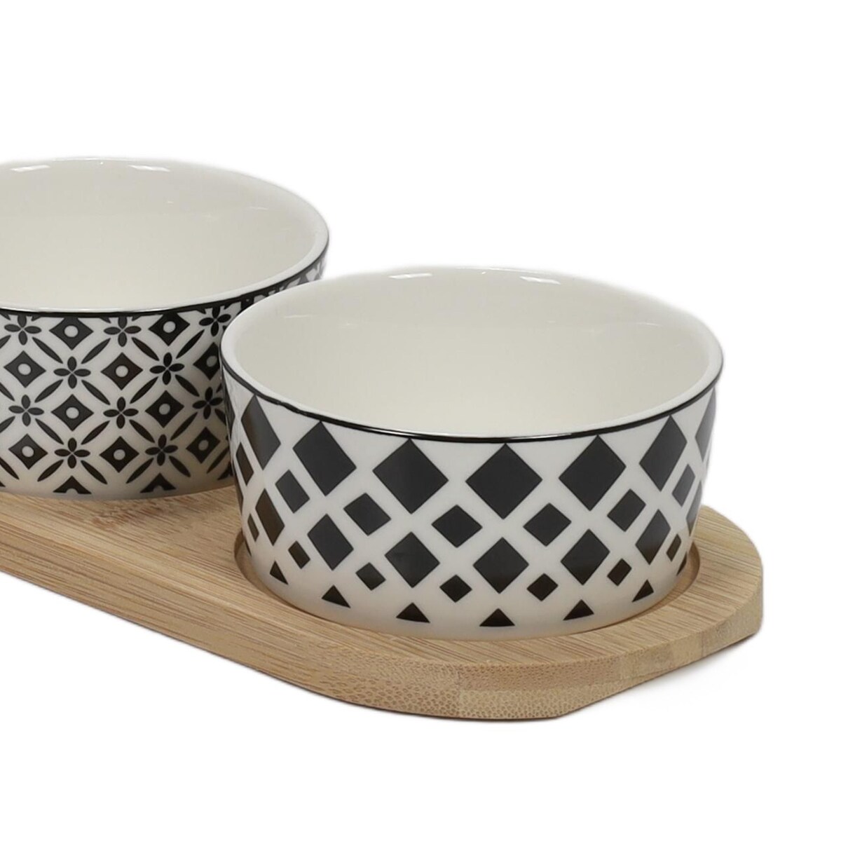 Zestaw do serwowania przekąsek, 4 miseczki, porcelana