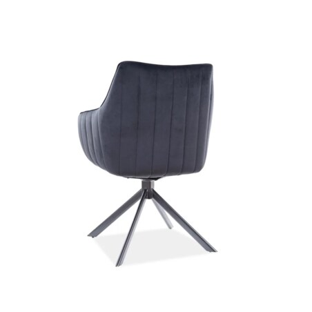 Krzesło tapicerowane AZALIA VELVET czarne