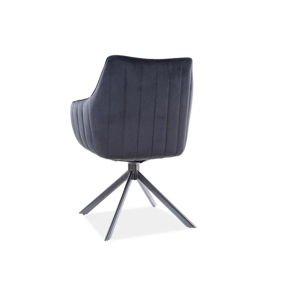 Krzesło tapicerowane AZALIA VELVET czarne