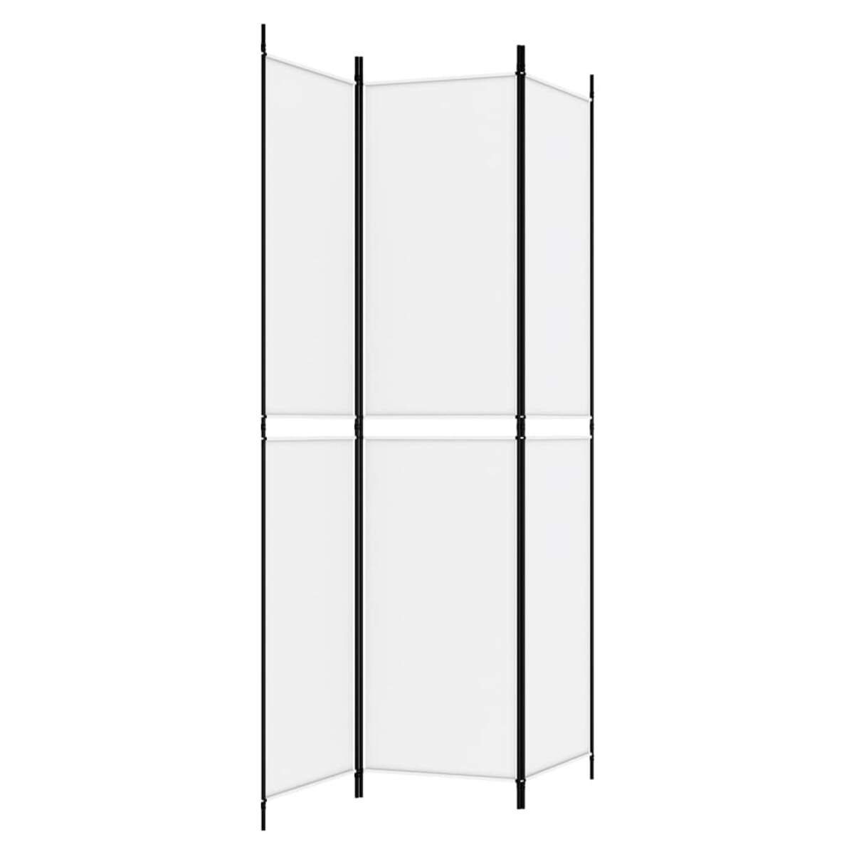 vidaXL Parawan 3-panelowy, biały, 150x220 cm, tkanina