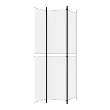 vidaXL Parawan 3-panelowy, biały, 150x220 cm, tkanina