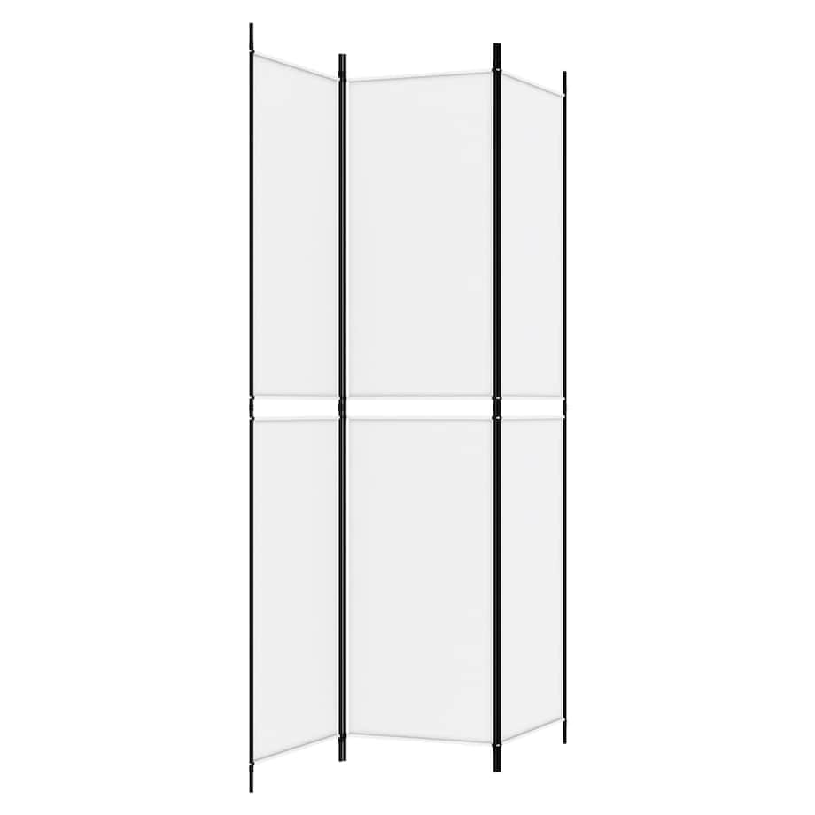 vidaXL Parawan 3-panelowy, biały, 150x220 cm, tkanina