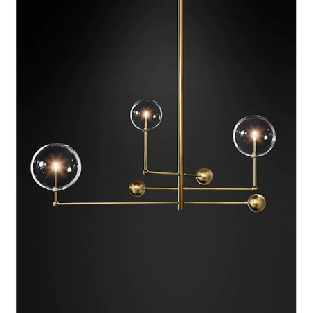 Lampa sufitowa wisząca złota szklane kule 3xG4