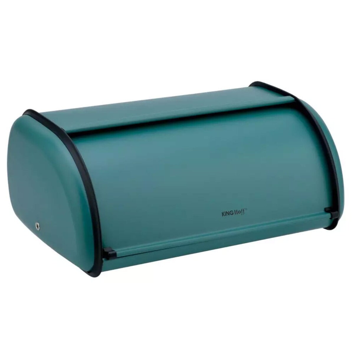 Chlebak stalowy mały 36cm zielony matowy pojemnik na chleb pieczywo bułki KINGHOFF