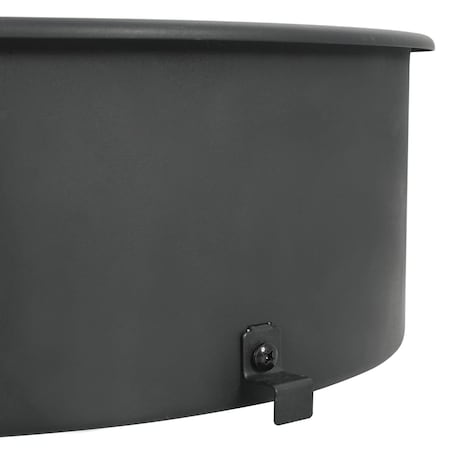 vidaXL Rożen z pierścieniem, 47 cm, czarny