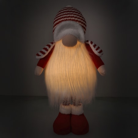 Skrzat na teleskopowych nogach krasnal świecący na święta