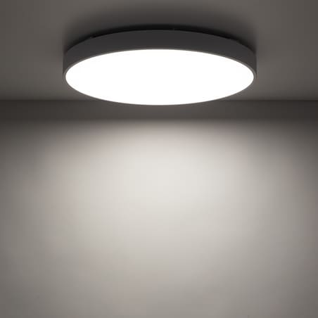 Lampa Sufitowa Łazienkowa Tk Lighting Velis Biały Plafon Led 40W Ip54 Zmienna Barwa, Ściemniany