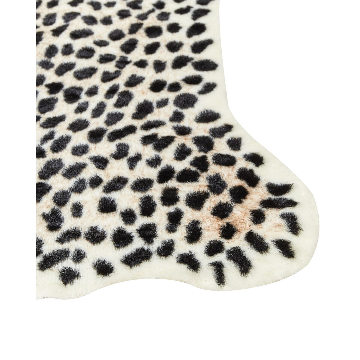 Dywan ze sztucznego futra w cętki 150 x 200 cm beżowo-czarny OSSA