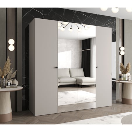 Szafa uchylna otwierana PARMA 2 200 wys. 202 cm Kaszmir + u. Czarny