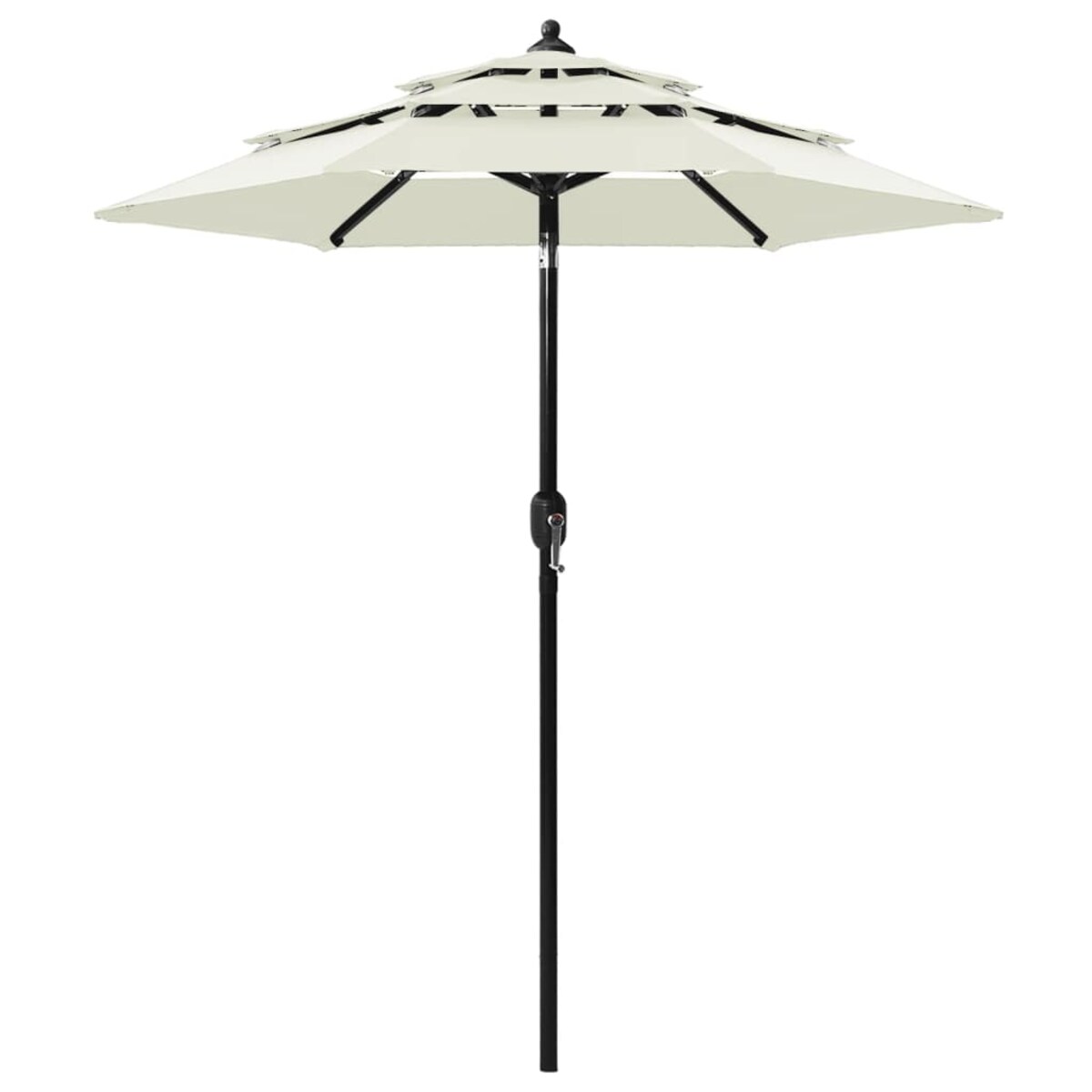 vidaXL 3-poziomowy parasol na aluminiowym słupku, piaskowy, 2 m