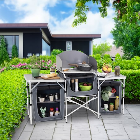 KUCHNIA TURYSTYCZNA SZAFKA składana ogrodowy torba KEMPINGOWY stolik