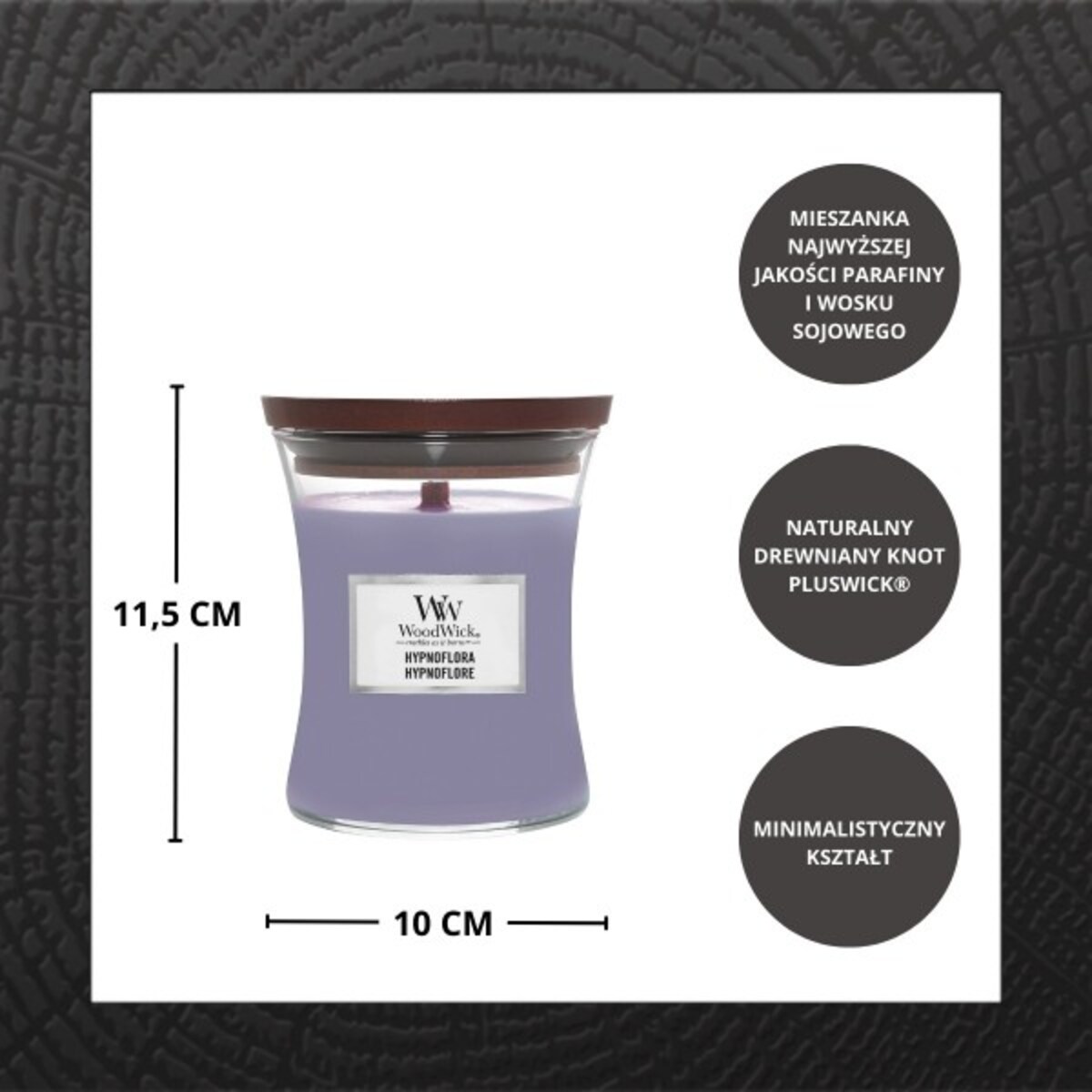 WoodWick świeca średnia HYPNOFLORA