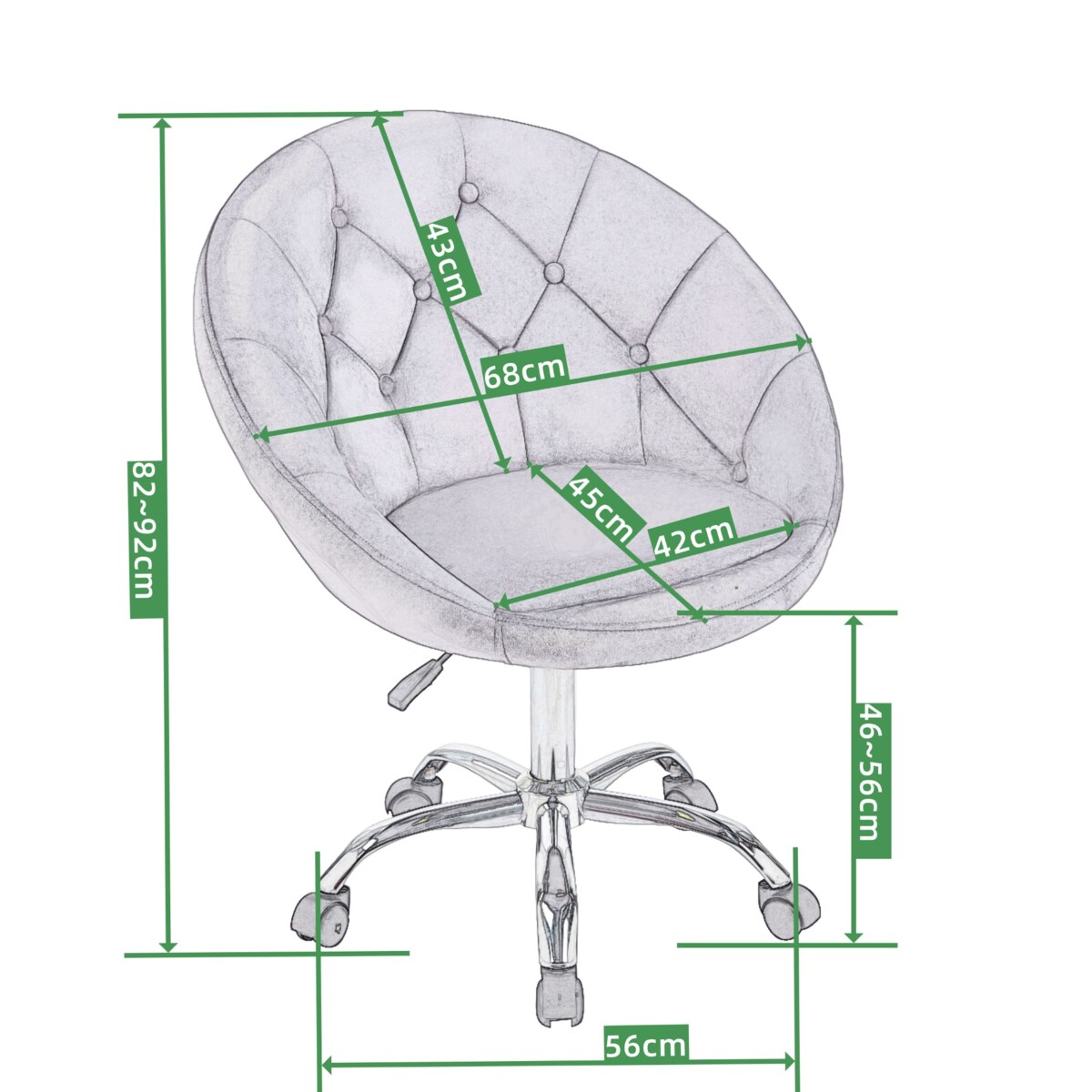 Fotel podnoszony ELEGANCKI obrotowy WELUR na kółkach RUNDO szary JUMIhome