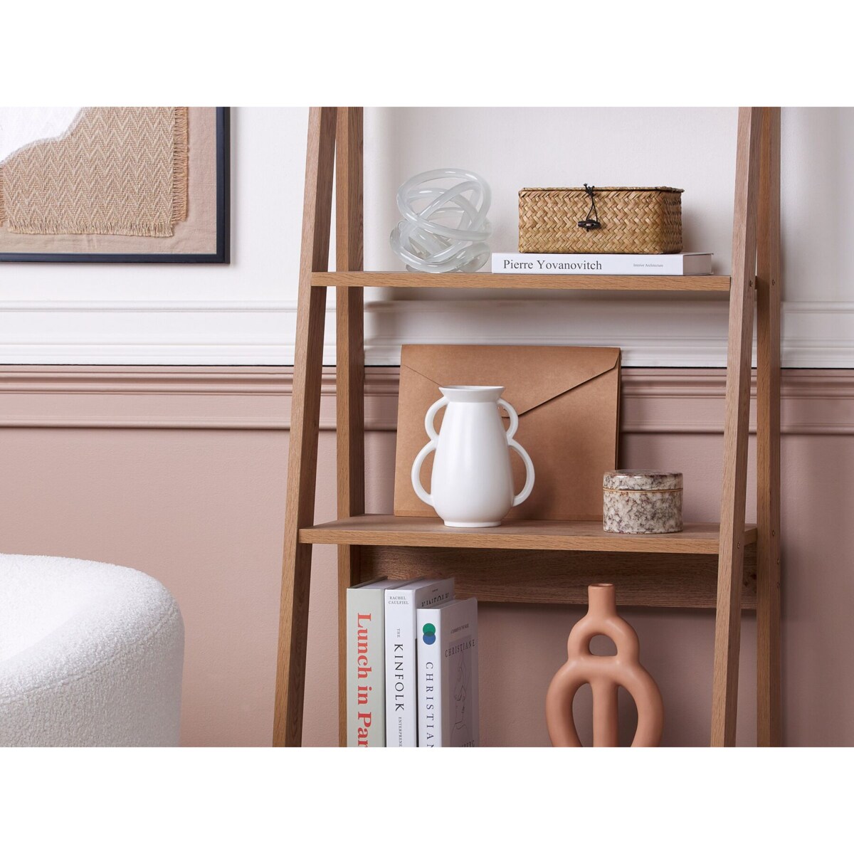 Wazon na kwiaty ceramiczny biały KOROPI