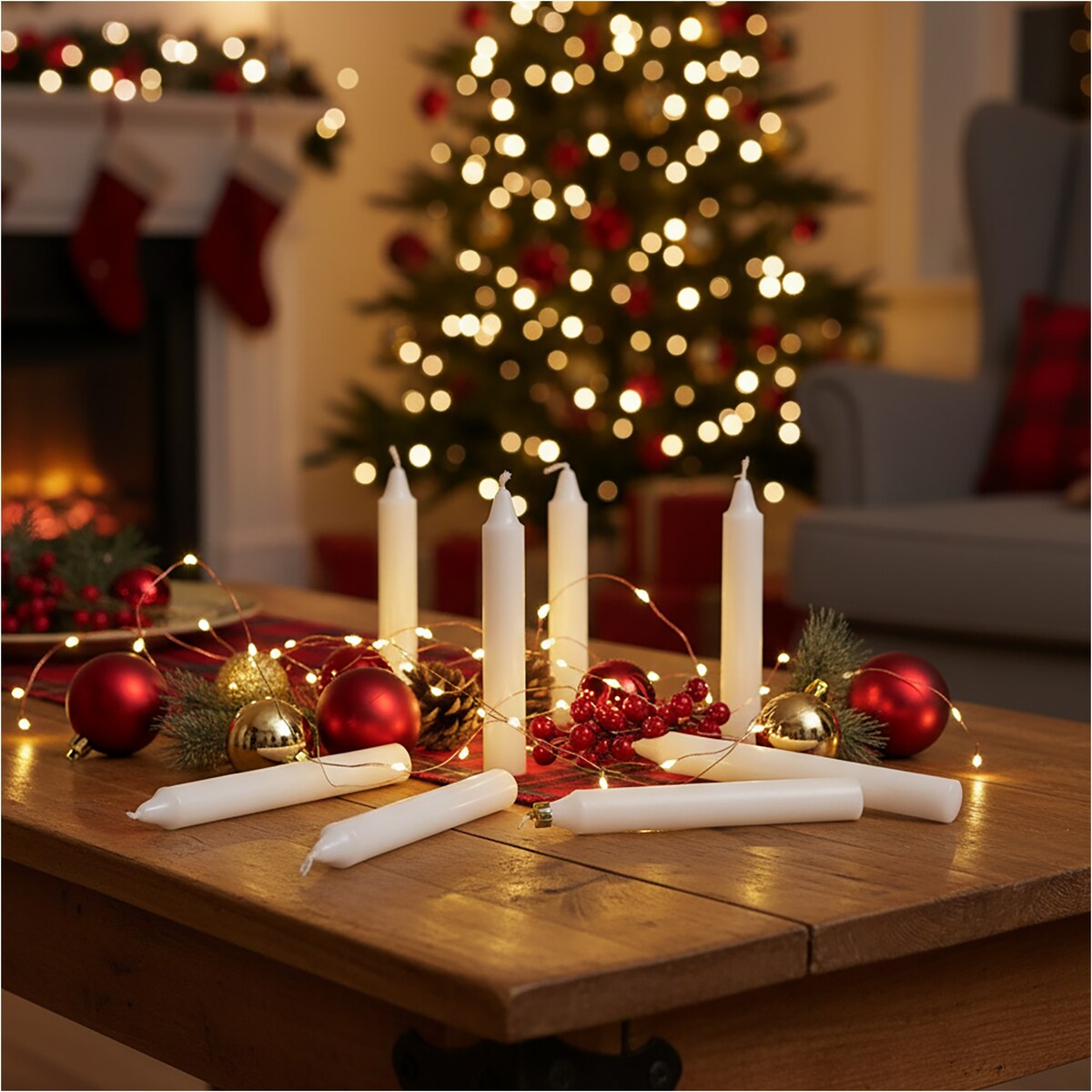 Świeczka Świeca Stołowa Do Świecznika Świąteczne Białe Zestaw 20 Szt Boże