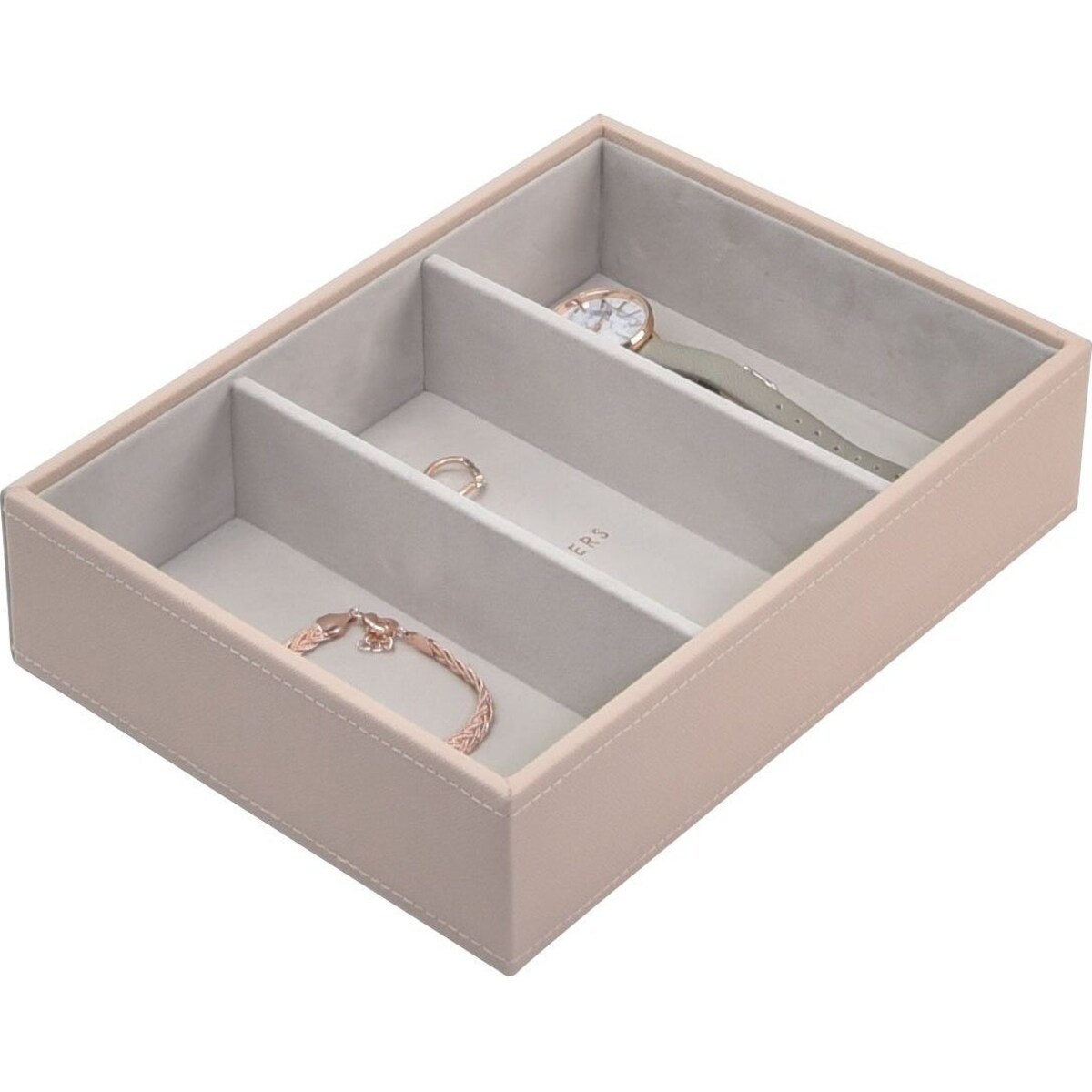 Szkatułka na biżuterię Stackers 3 komorowa classic jasnoróżowa