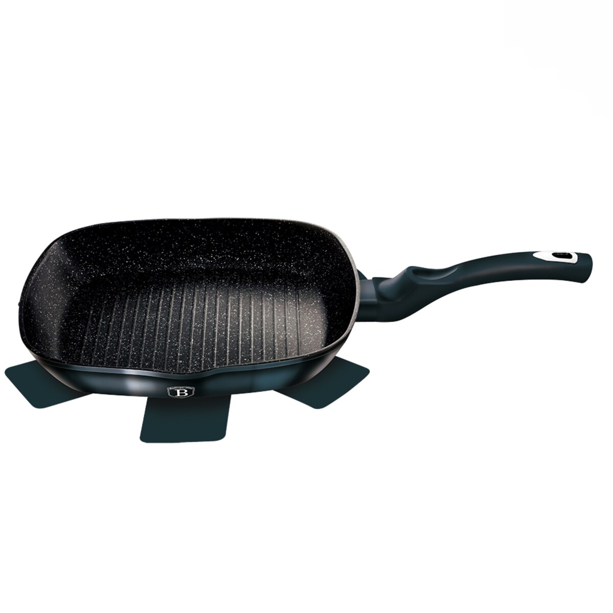 Patelnia z powłoką granitową grill 28cm BERLINGER HAUS Metallic Aquamarine