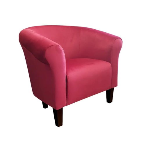 Fotel DRAWA 1 VELVET bordowy