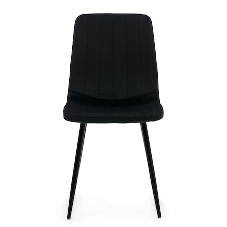Krzesło tapicerowane do salonu jadalni GELA czarny welur