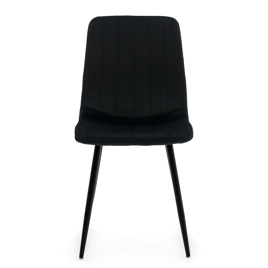Krzesło tapicerowane do salonu jadalni GELA czarny welur
