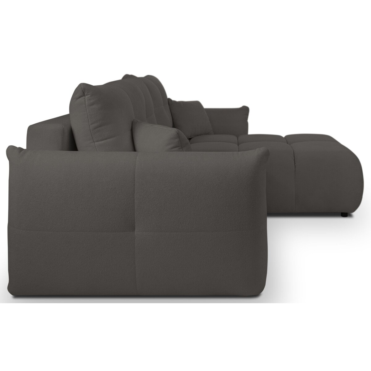 Narożnik z funkcją spania do salonu BOSE, prawostronny, grafitowy