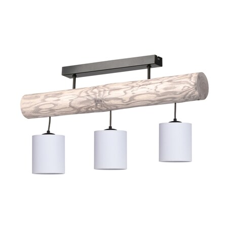 Drewniana Lampa Sufitowa BRITOP Lighting 3xE27 Max.25W Drewno Sosnowe Szare FSC z Dodatkiem Bieli, 1 szt.
